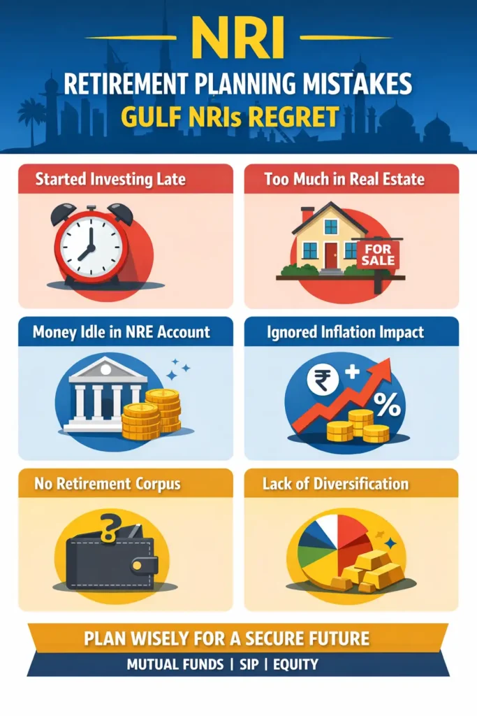 NRI retirement planning mistakes Gulf NRIs